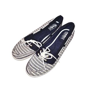 Keds Women's Navy & White Striped Boat Shoes  WF57993- Size 9.5